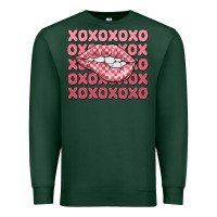 Sports Green xoxo checker lips Premium Sweatshirt - MaliasSmallBusiness