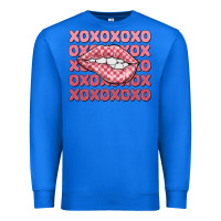True Royal xoxo checker lips Premium Sweatshirt - MaliasSmallBusiness