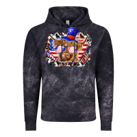 Cloud Black 4th of july cow Vintage Hoodie - texasbilliewilder