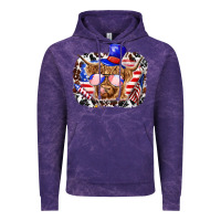 Cloud Purple 4th of july cow Vintage Hoodie - texasbilliewilder