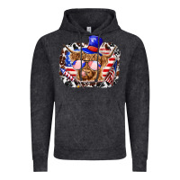 Vintage Black 4th of july cow Vintage Hoodie - texasbilliewilder
