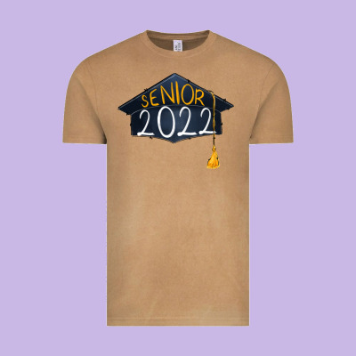 Senior 2022 Graduation Cap Vintage Tee Designed By Ranaportraitstore