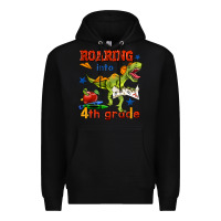 Black roaring into 4th grade Premium Hoodie - BundleAndBundleShop