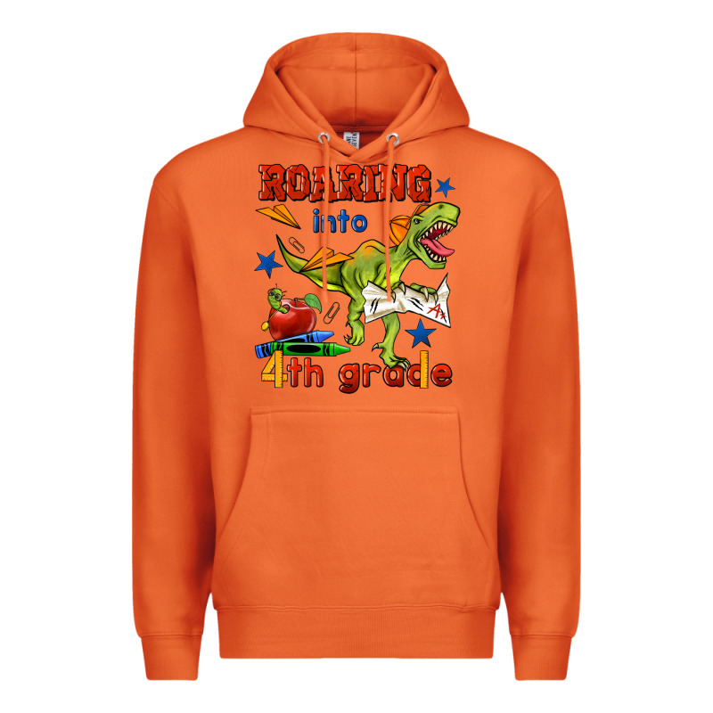 Roaring Into 4th Grade Premium Hoodie by BundleAndBundleShop | Teevron