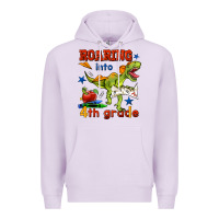 Lilac roaring into 4th grade Premium Hoodie - BundleAndBundleShop