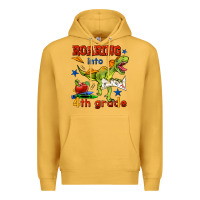 Mustard roaring into 4th grade Premium Hoodie - BundleAndBundleShop