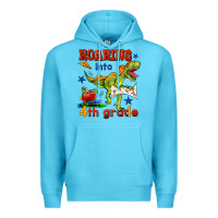 Ocean Blue roaring into 4th grade Premium Hoodie - BundleAndBundleShop