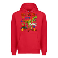 Red roaring into 4th grade Premium Hoodie - BundleAndBundleShop