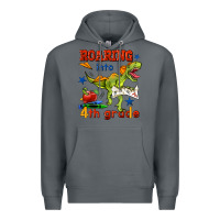 Rock roaring into 4th grade Premium Hoodie - BundleAndBundleShop