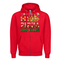 Red my pizza  my rules Zipper Hoodie - AdoDesignShop