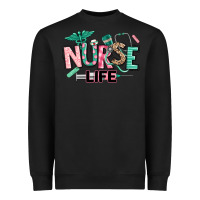 Black nurse life Heavyweight Sweatshirt - texasbilliewilder