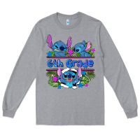 Heather Grey preview flower stitch 6 th grade Long Sleeve Tee - AdoDesignShop