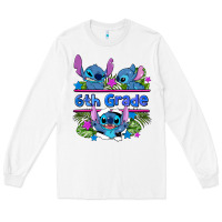White preview flower stitch 6 th grade Long Sleeve Tee - AdoDesignShop