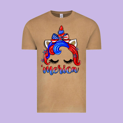 4th Of July 'merica Unicorn Vintage Tee Designed By Zillion Design Studio