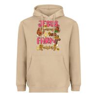 Mushroom jesus praising and farm raising Heavyweight Hoodie - MaliasSmallBusiness