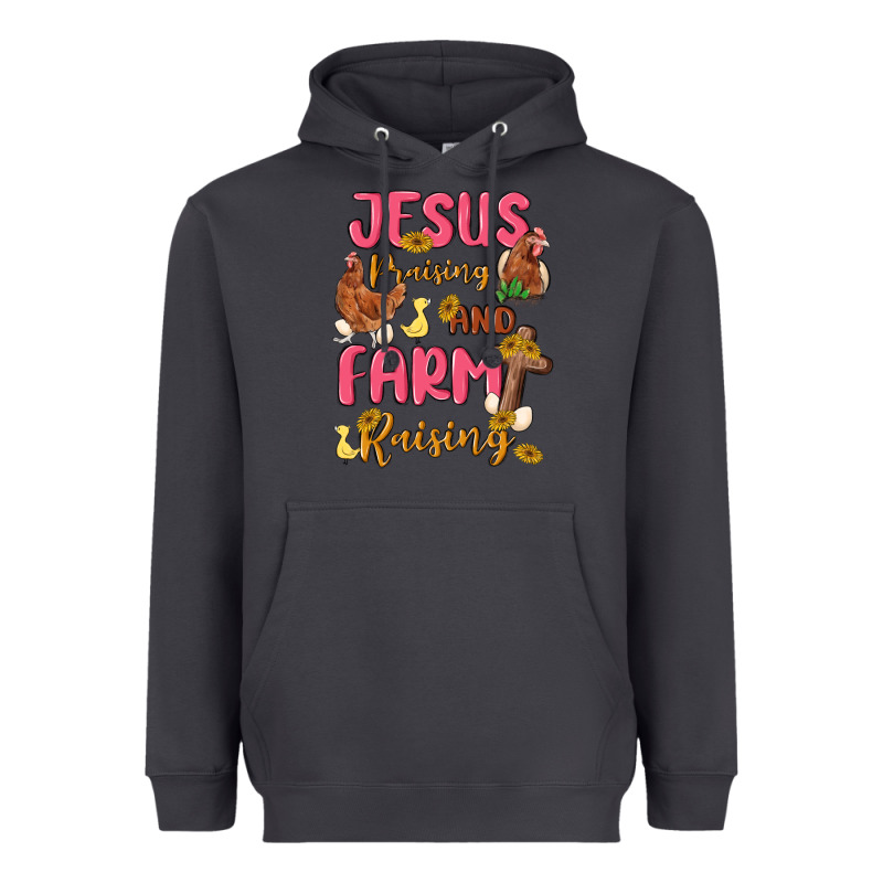 Jesus Praising And Farm Raising Heavyweight Hoodie by MaliasSmallBusiness | Teevron