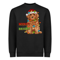 Black merry and bright toy poodle Heavyweight Sweatshirt - RanaPortraitStore