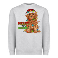 Heather Grey merry and bright toy poodle Heavyweight Sweatshirt - RanaPortraitStore