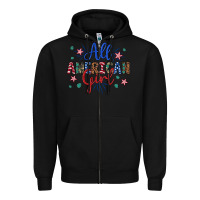 Black all american girl Zipper Hoodie - Artiststas