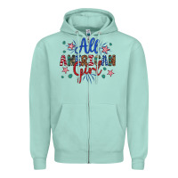 All American Girl Zipper Hoodie | Teevron