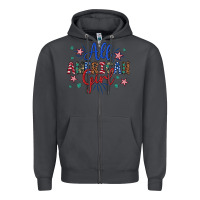 Smoke all american girl Zipper Hoodie - Artiststas
