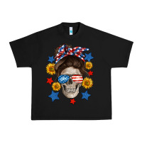 Black American mom skull Urban Heavy Tee - Neo Western