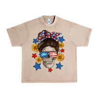 French Oak American mom skull Urban Heavy Tee - Neo Western