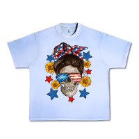 Grape Ice American mom skull Urban Heavy Tee - Neo Western