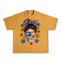 Peanut Butter American mom skull Urban Heavy Tee - Neo Western
