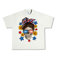 Pistachio American mom skull Urban Heavy Tee - Neo Western