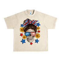 Sandshell American mom skull Urban Heavy Tee - Neo Western