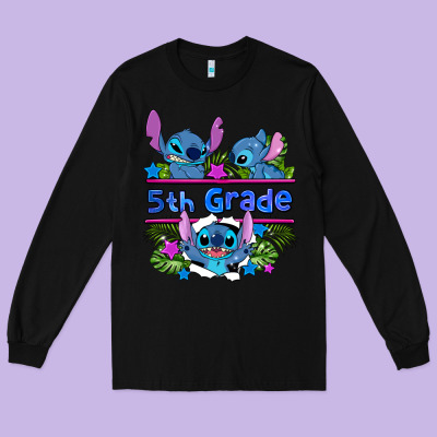 Preview Flower Stitch 5th Grade Long Sleeve Tee Designed By Adodesignshop