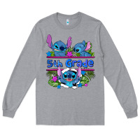 Heather Grey preview flower stitch 5th grade Long Sleeve Tee - AdoDesignShop