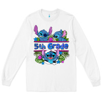 White preview flower stitch 5th grade Long Sleeve Tee - AdoDesignShop