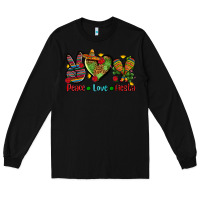 Black peace love fiesta ado Long Sleeve Tee - AdoDesignShop