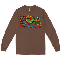 Chestnut peace love fiesta ado Long Sleeve Tee - AdoDesignShop
