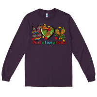 Plum peace love fiesta ado Long Sleeve Tee - AdoDesignShop