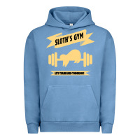 Pigment Pebble Blue Sloth s Gym Urban Hoodie - Bettercallsaul