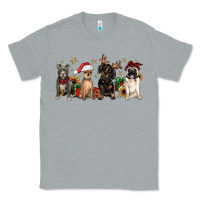 Heather Grey christmas chihuahua pitbull pug dachshund Classic Tee - JahusDesignShop