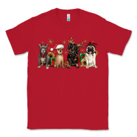 Red christmas chihuahua pitbull pug dachshund Classic Tee - JahusDesignShop