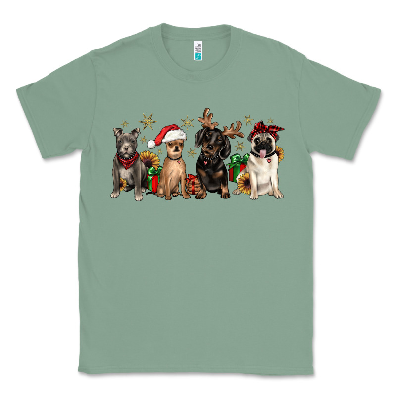 Christmas Chihuahua Pitbull Pug Dachshund Classic Tee by JahusDesignShop | Teevron