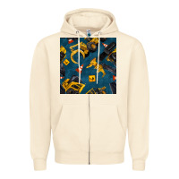 Sandshell construction vehicles seamless pattern Zipper Hoodie - BundleAndBundleShop