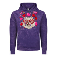 Cloud Purple valentine's day white pomeranian Vintage Hoodie - RanaPortraitStore