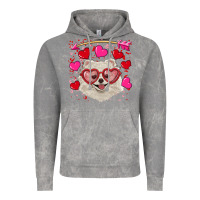 Cloud Rock valentine's day white pomeranian Vintage Hoodie - RanaPortraitStore