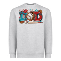 Heather Grey dad baseball Heavyweight Sweatshirt - Zillion Design Studio