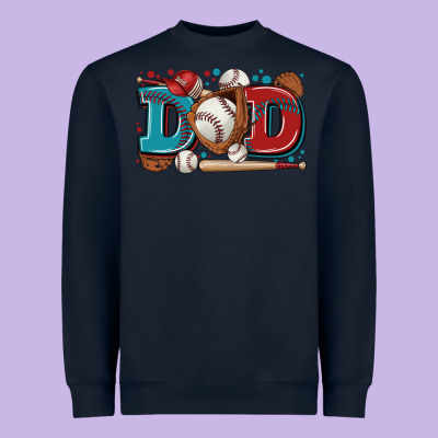 Dad Baseball Heavyweight Sweatshirt Designed By Zillion Design Studio