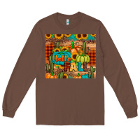 Chestnut hello fall pumpkin Long Sleeve Tee - JahusDesignShop