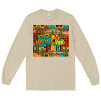 Mushroom hello fall pumpkin Long Sleeve Tee - JahusDesignShop
