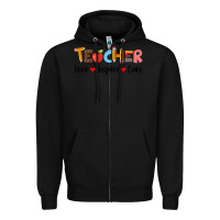 Black teacher love inspıre care wıth  and pen Zipper Hoodie - Artiststas