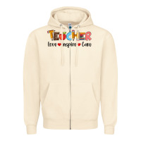 Teacher Love Inspıre Care Wıth  And Pen Zipper Hoodie | Teevron